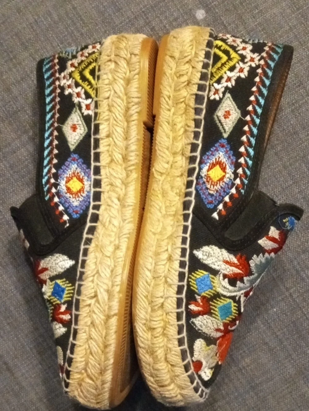 Johnny Was Catopsia embroidered sneaker espadrilles